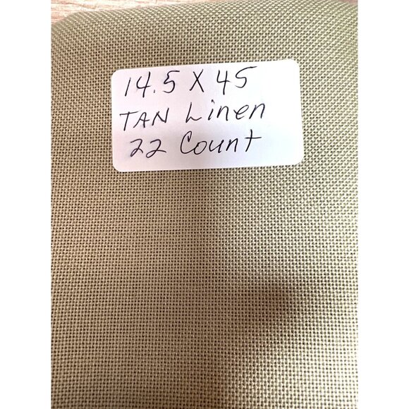 Tan Linen 22 Count 14.5" X 45" Fabric - Picture 2 of 2